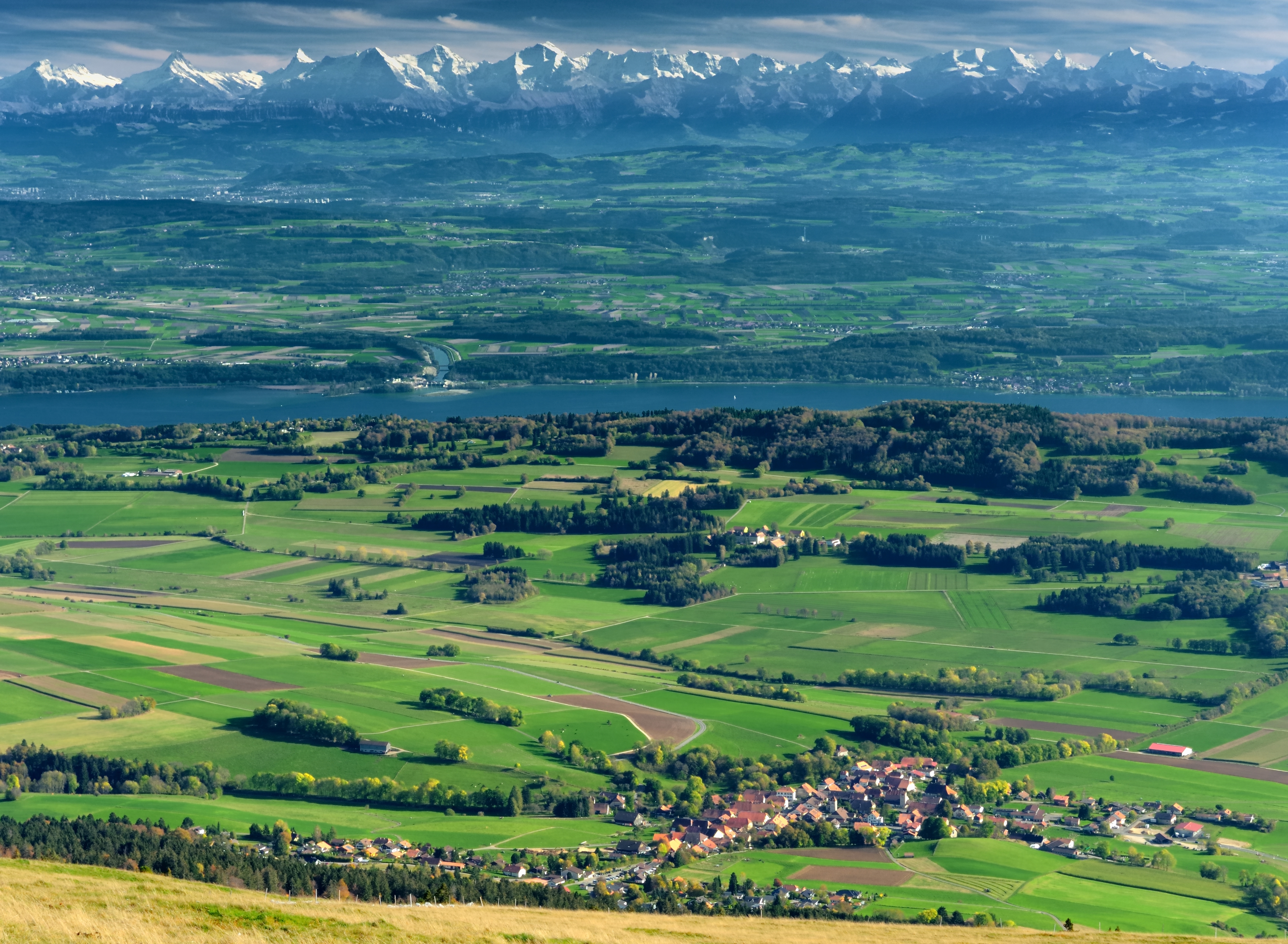 Chasseral mit Blick auf die Alpen